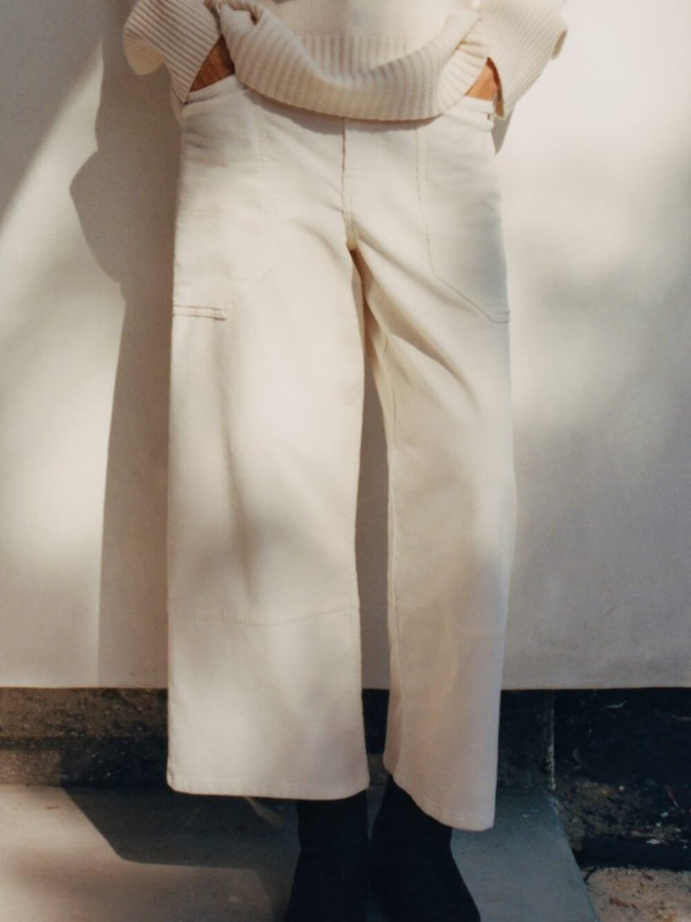 Everlane The Corduroy Gardener Pant White Base - Size 6